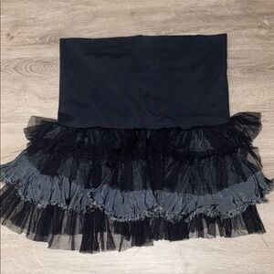 Black Layered Handmade Skirt